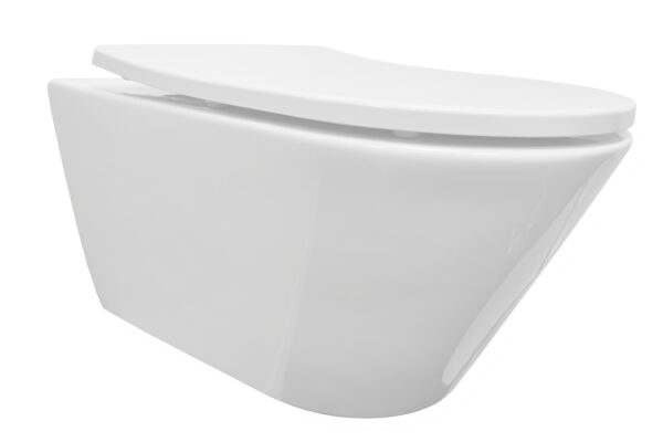 Stereo wandcloset rimless met Shade slim toiletzitting softclose en quick release glans wit