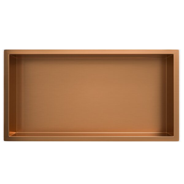 Demis inbouwnis 30 x 60 x 10 cm geborsteld brons koper