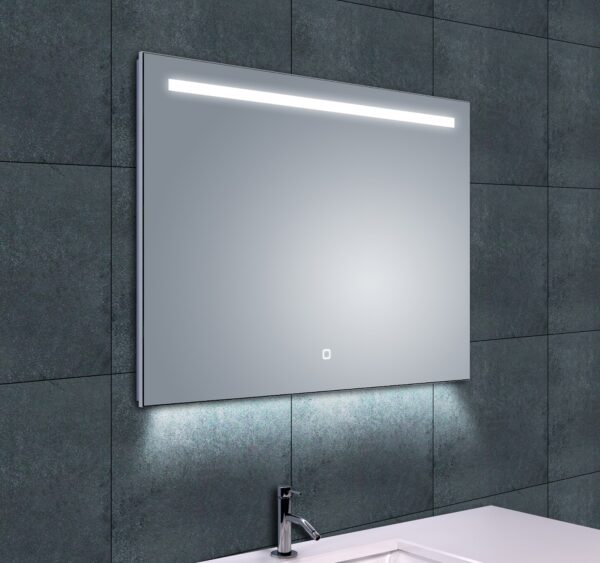 Ambi one spiegel rechthoek met LED, dimbaar en spiegelverwarming 80 x 60 cm