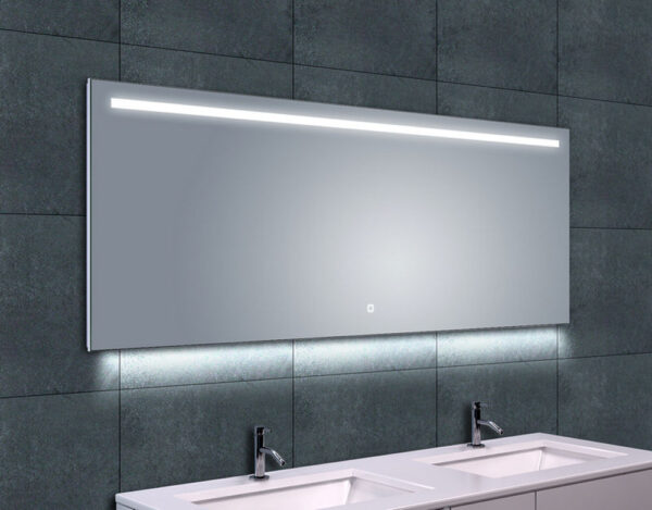 Ambi one spiegel rechthoek met LED, dimbaar en spiegelverwarming 160 x 60 cm