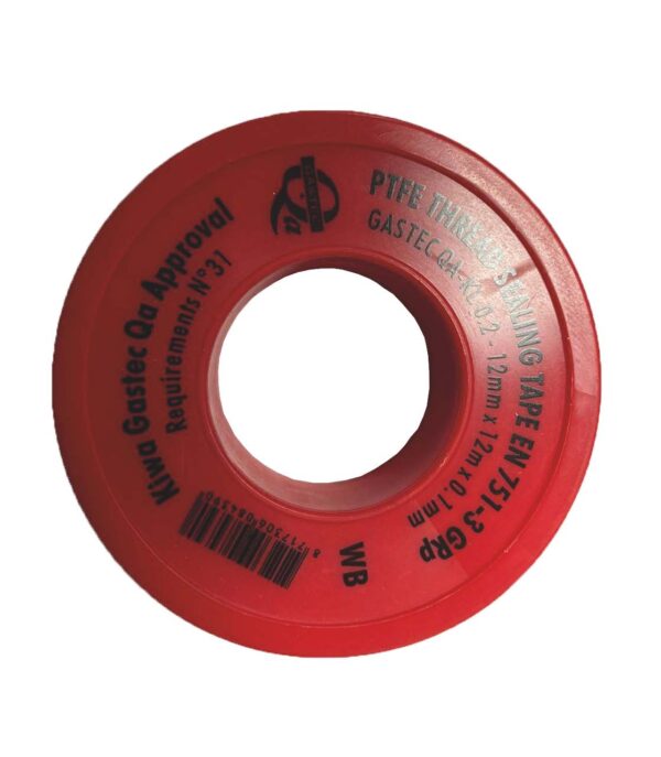 Teflon-tape 12 mtr x 12 mm x 0,1 mm Gastec